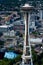 The Space Needle seen from above in Seattle Washington