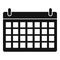 Space organization calendar icon, simple style
