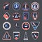 Space patches, galaxy exploration spaceship badges