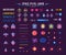 Space Pixel Game Icons Font and Cosmic Characters