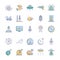 Space and Planets Isolated Vector icons set every single icons can be easily modified or edit this set consist with Collision, com