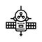 space probe aeronautical engineer line icon vector illustration