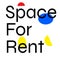 SPACE FOR RENT stamp on white background