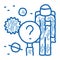 space researcher doodle icon hand drawn illustration