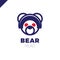 Space Robot Bear logo. Toy store lgotype