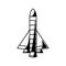 space rocket drawn start up isolated icon