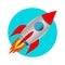 Space rocket icon