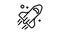 Space rocket icon animation