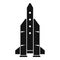 Space rocket icon, simple style