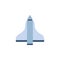 Space rocket launcher flat style icon