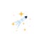 Space rocket launcher flat style icon