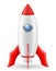 Space rocket retro spaceship vector illustration