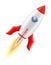 Space rocket retro spaceship vector illustration