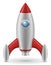 Space rocket retro spaceship vector illustration