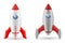 Space rocket retro spaceship vector illustration