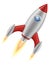 Space rocket retro spaceship vector illustration