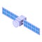 Space satellite icon isometric vector. Antenna station