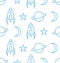 Space seamless pattern