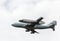 Space Shuttle Discovery flies over Washington