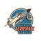 Space shuttle icon, carrier rocket and spaceship