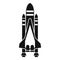 Space shuttle icon, simple style