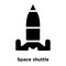 Space shuttle icon vector isolated on white background, logo con