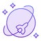 Space shuttle orbit flat icon. Spacecraft violet icons in trendy flat style. Rocket gradient style design, designed for