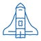 Space Shuttle Spaceship doodle icon hand drawn illustration