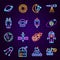 Space Sign Neon Icons