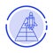 Space, Station, Aircraft, Spacecraft, Launch Blue Dotted Line Line Icon