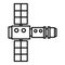 Space station exploration icon outline vector. Mars international ship