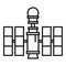 Space station exploration icon outline vector. Mars international ship