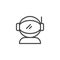 Space suit outline icon