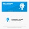 Space, Suit, Robot SOlid Icon Website Banner and Business Logo Template