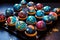 Space Themed Cupcakes with Colorful Frosting