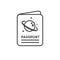 Space Travel icon - Passport - Tourism to Outer Space - Exploration Astrotourism