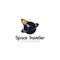 Space traveller logo template. Rocket logo concept. Space vehicle logo template