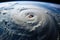 Space view of the biggest hurricane, effects of climate change