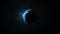 Space view on Planet Earth rotating Solar Eclipse Animation