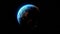 Space view on Planet Earth rotating Solar Eclipse Animation