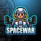 Space war man mascot esport logo design