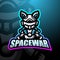 Space war mascot esport logo design