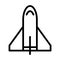 Spacecraft icon or logo in  outline