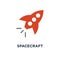 spacecraft icon. rocket concept symbol design, spaceship vector