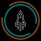 Spacecraft icon - vector rocket - spaceship