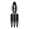 Spacecraft launch icon simple vector. Space rocket