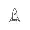 Spacecraft line icon