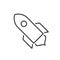 Spacecraft line icon on a white background