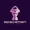 Spaceman Logo Design Concept Template Vector