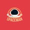 Spaceman Logo Design Concept Template Vector